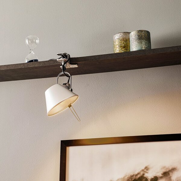 Artemide Tolomeo Pinza - Дизайнерска лампа със скоба, Металик, Дневна/трапезария, Метал, Дизайн