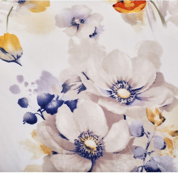 Бяло единично спално бельо от микроплюш 140x200 cm Blossom – My House
