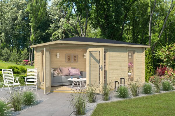 Дървена градинска къща Edinburgh 2 4.48х2.8 м, 40 мм Смърч, натурално дърво