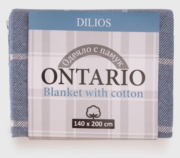 Одеяло с памук DILIOS Онтарио, 140x200 см, светло синьо
