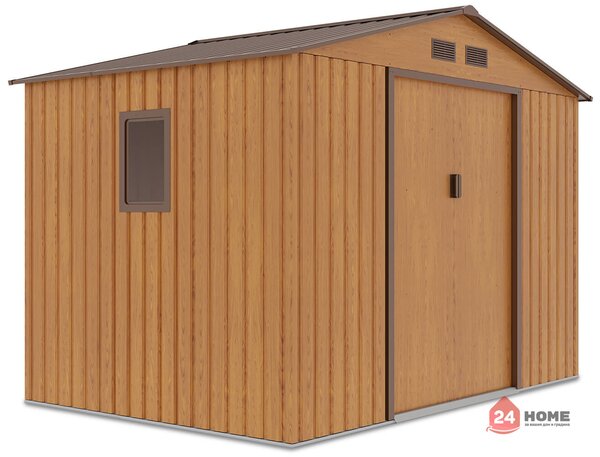 Градинска барака за инструменти SUNNY Hudson, Златен дъб 191x277x202 см, площ 4.8 m 2