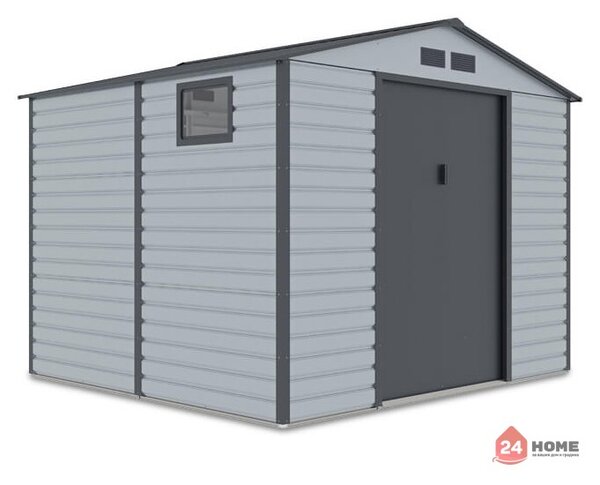 Градинска барака за инструменти SUNNY Montreal, светло сива 259х277х219 см, 6.5 m2