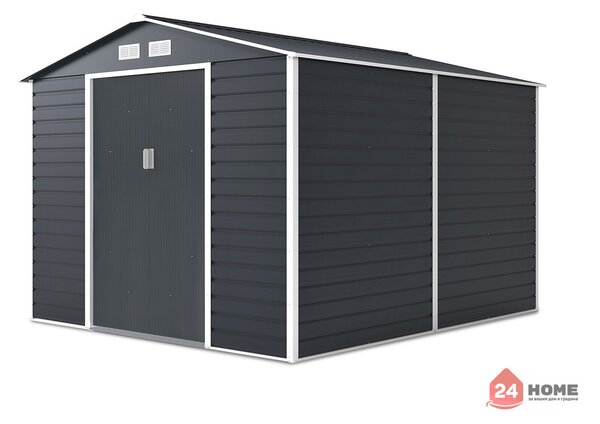 Градинска барака за инструменти SUNNY Montreal, тъмно сива 323х277x219 см, 8.8 m2