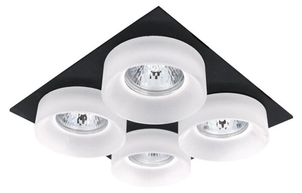 LED луна ELMARK 92045S4/BLFR, 12V, защита (IP20), размер на отворa 150x150mm, черно/бял