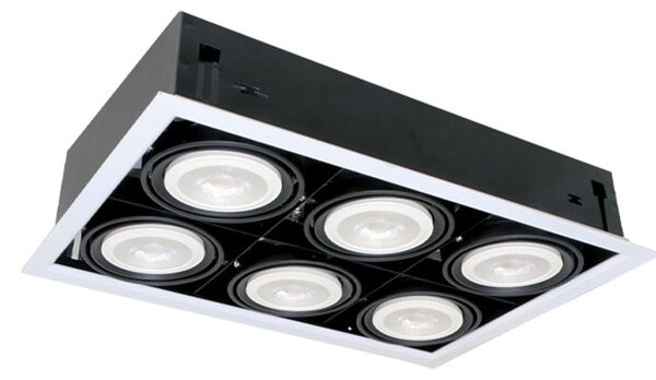 LED луна ELMARK 92Q61227DGR, 6X12W, 230V, защита IP20, 5400lm, 2700K, тъмно сив