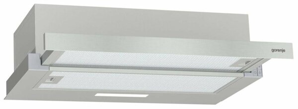 Абсорбатор Gorenje Essential TH62E3X, за вграждане, телескопичен, енергиен клас C, мощност 110 W, въздухопоток 350 m3/h, 1 мотор, 3 степени на мощност, механично управление, бял