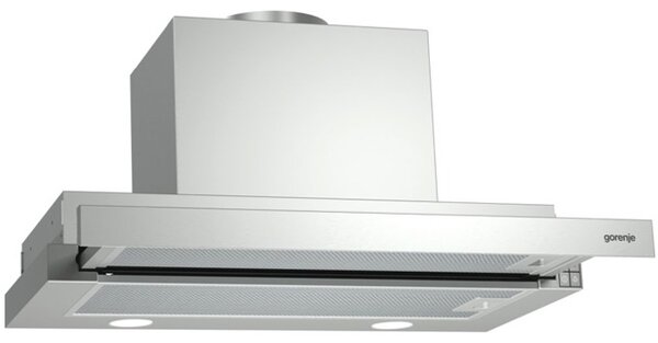 Абсорбатор Gorenje BHP 623 E 13X, за вграждане, телескопичен, енергиен клас C, 246 W, циркулация 639 m³/h, 1 мотор, LED осветление, Полиуретанови филтри, ниско ниво на шума, сребрист