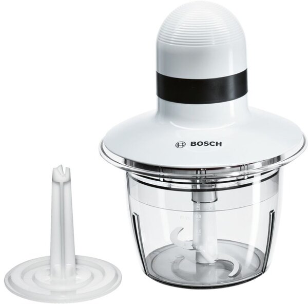 Чопър Bosch MMR 08 A1, нож от неръждаема стомана, 800 мл. купа, 400W, бял