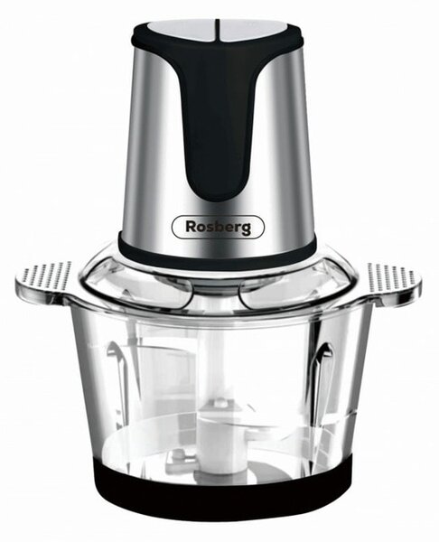 Чопър Rosberg R51111D, 400W, 2 l, 2 скорости на работа, остриета от неръждаема стомана, инокс