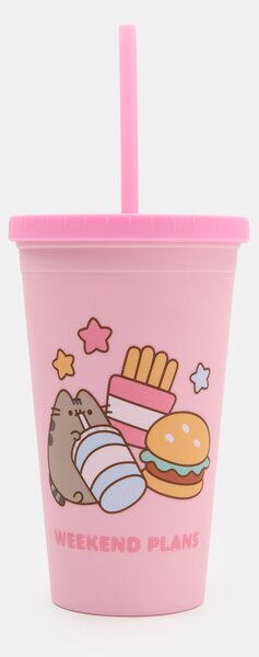 Sinsay - Чаша с капак и сламка Pusheen the Cat - многоцветен