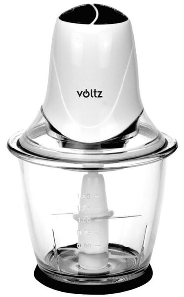 Чопър Voltz V51111B, 300W, 1.5 литра, 2 скорости, 4 ножа, бял
