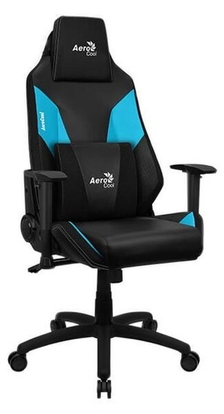 Геймърски стол Aerocool Admiral Champion, до 150kg, газов амортисьор, 2D дръжки, черен/син