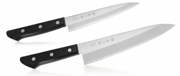 Комплект ножове Tojiro Basic TBS-210, 2 части, VG-10 стомана, черен