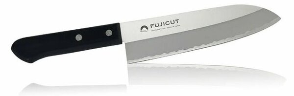 Кухненски нож Tojiro Fuji Cutlery Santoku, 165mm дължина на острието, черен