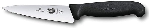 Кухненски нож Victorinox Fibrox, 12 см, неръждаема стомана, черен