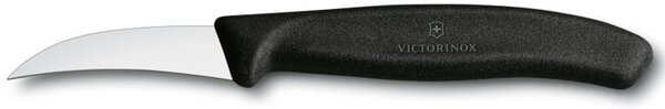 Кухненски нож Victorinox Swiss Classic, за оформяне, извито острие, 6 см, черен