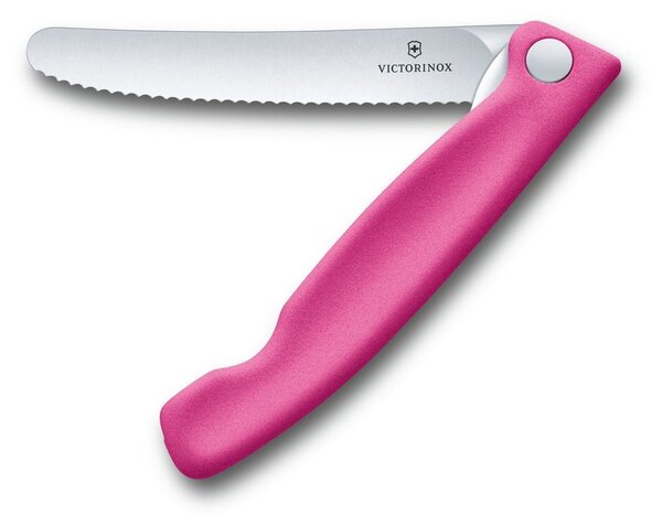 Кухненски нож Victorinox Swiss Classic, 11 см, неръждаема стомана, сгъваем, розов
