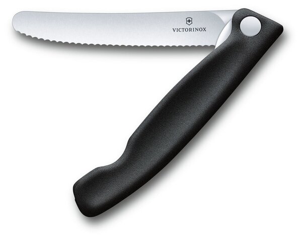 Кухненски нож Victorinox Swiss Classic, 11 см, неръждаема стомана, сгъваем, черен