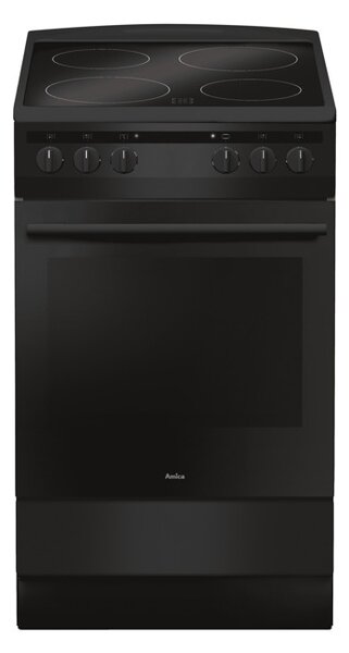 Готварска печка Amica 507CE2.30EHDSM, 62 л. обем, 4 котлона, черна