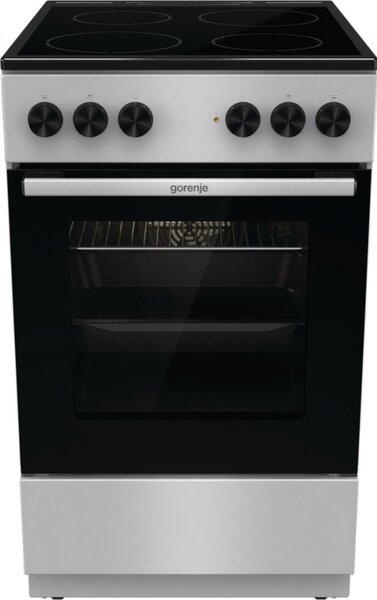 Готварска печка Gorenje GEC5A61SG, електрическа, клас A, 4 нагревателни зони, 70 л. капацитет на фурната, сива