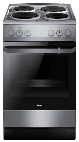 Готварска печка AMICA 508EE2.30EEPF(C), 4 нагревателни зони, 62л. обем, инокс