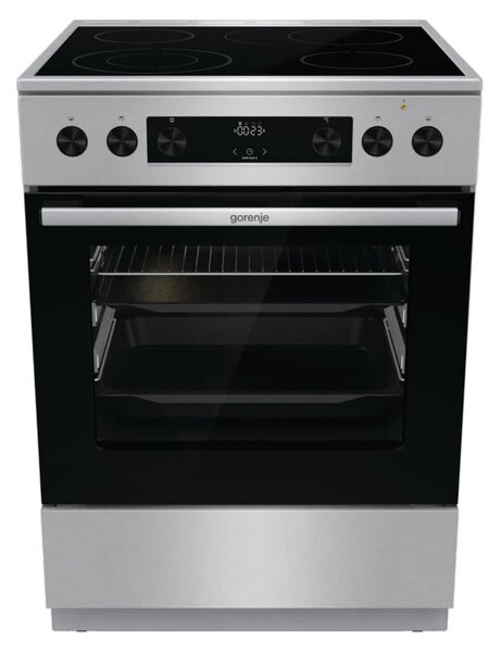 Готварска печка Gorenje GECS6C70XPA, 71л. обем, 4 нагревателни зони, OptiBake, ExtraSteam, инокс