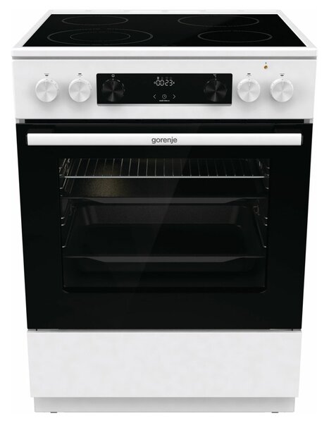 Готварска печка Gorenje GECS6C70WC, електрическа, клас A, 4 нагревателни зони, 71 л. капацитет на фурната, 11 функции, MultiAir технология, бяла