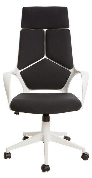Директорски стол Force White, дамаска, черен