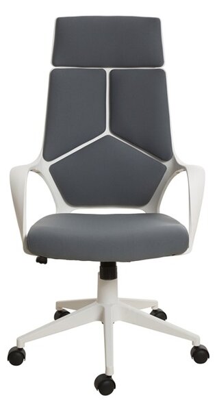 Директорски стол Force White, дамаска, сив