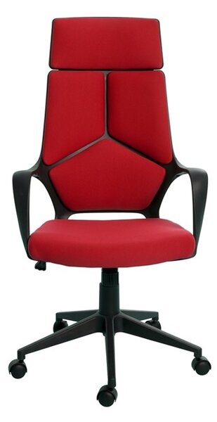 Директорски стол Force Black, дамаска, червен