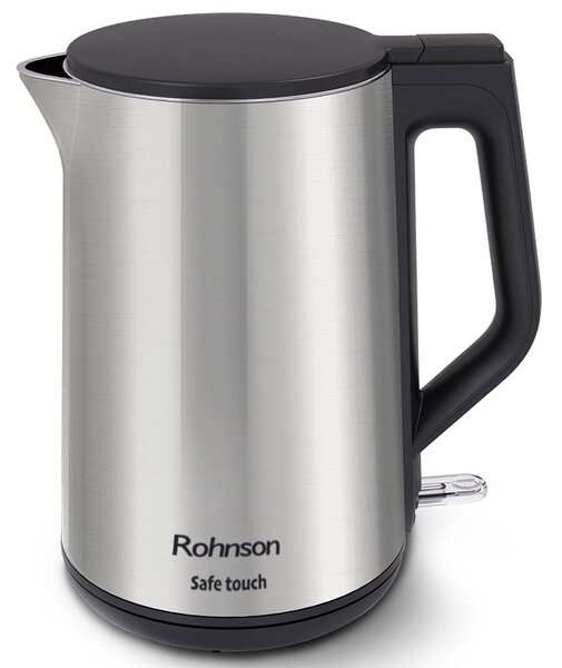 Електрическа кана Rohnson R-7530, вместимост 1.5 l, 2200W, сребриста