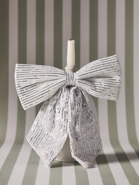 Sinsay - Висяща коледна декорация във формата на панделка - бял