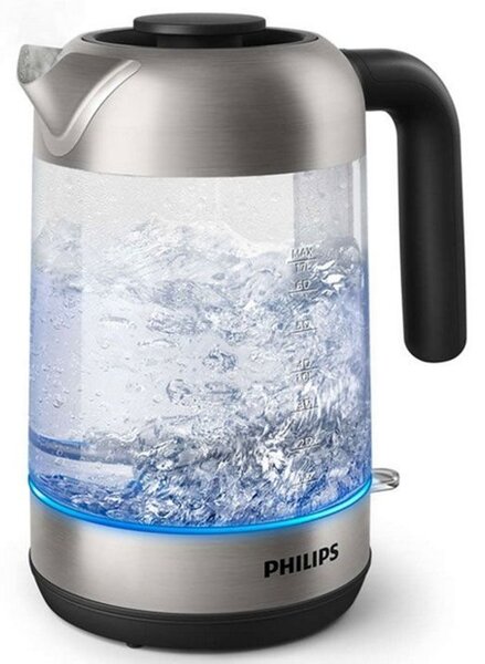 Електрическа кана Philips HD9339/80, вместимост 1.7 л., светлинен индикатор, 2200W, сребриста