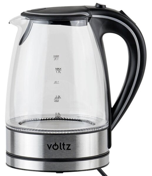 Електрическа кана Voltz V51230E, вместимост 1.7л, 2200W, инокс