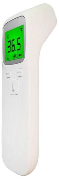 Термометър Xmart QY320, инфрачервен, LCD дисплей, 3 цвята, 2 режима на работа, бял