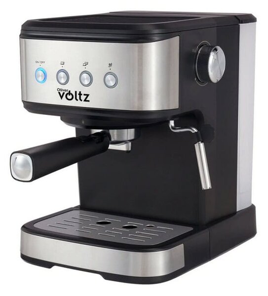 Кафемашина еспресо Oliver Voltz OV51171F, 1100W, 20 bar, 1.2 l. обем на резервоара за вода, кремa диск, черна