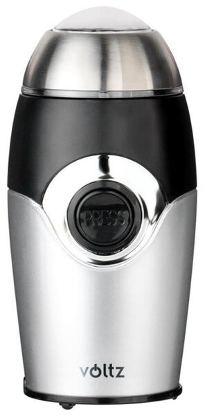 Кафемелачка Voltz V51172B, 200W, 50 гр вместимост, сребрист/черен