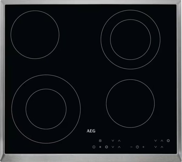 Плот за вграждане AEG HK634021XB, 4 нагревателни зони, защита за деца, таймер, черен