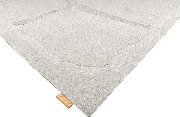 Светлосив вълнен килим 160x230 cm Morphic Organica – Agnella