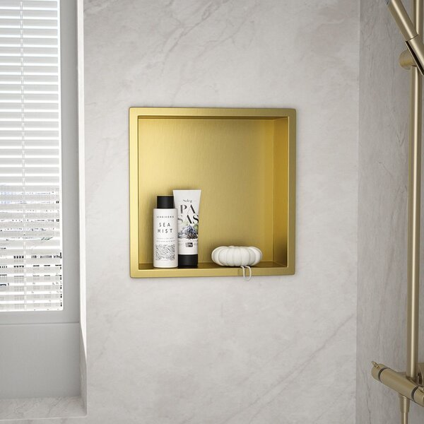 Вграден рафт за баня 30x30 gold brush