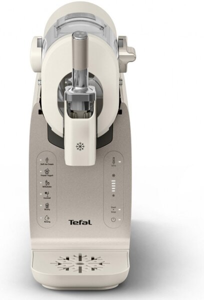 Машина за сладолед 16в1 Tefal Freezi IG803AE0, 200W, 1.4 л, 5 Автоматични програми, Тиха работа, Без предварително замразяване, Бял/сребрист