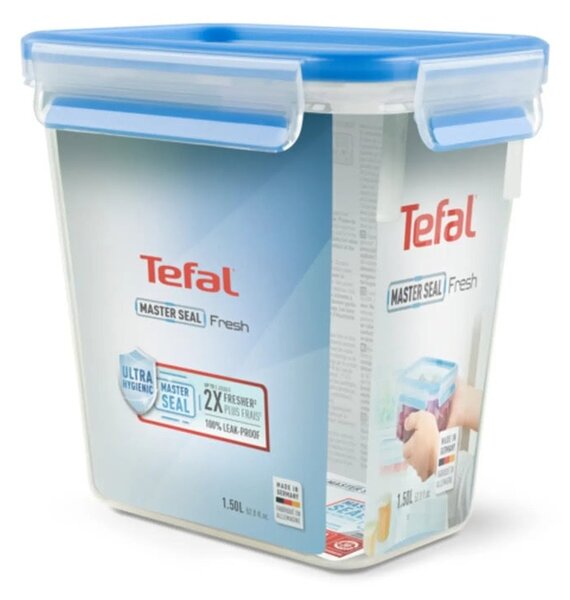 Кутия за съхранение Tefal Masterseal Glass Food Conservation, 1.6L, с капак, пластмаса