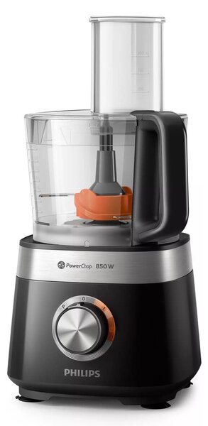 Кухненски робот Philips HR7530, 850W, 2 скорости, 2.1 л. капацитет, система за съхранение на кабела, Технология PowerChop, 31 функции, черен