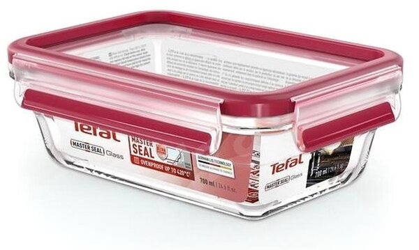 Кутия за храна Tefal N1040610, стъклена, 0.7 л. капацитет, прозрачна