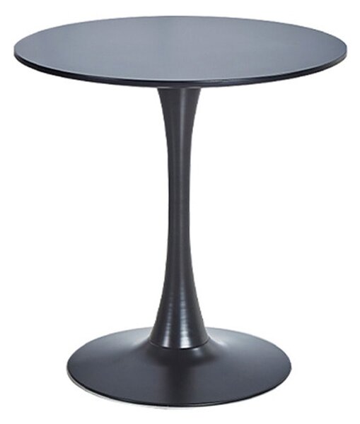 Холна маса RFG Vassy Black, 1200 x 1200 x 740 mm, МДФ плот, праховобоядисана метална основа, черна