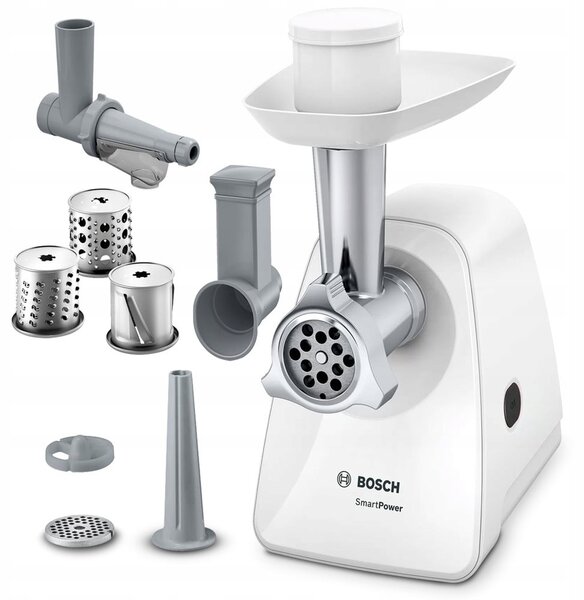 Месомелачка Bosch MFW2517W, 1.7 кг/мин капацитет, защита от претоварване, 350W, бяла