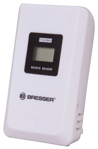 Външен термо-хигро сензор за метеостанция Bresser 73782, допълнителен външен сензор за метеорологичнa станция TemeoTrend WF, 3-канален, бял