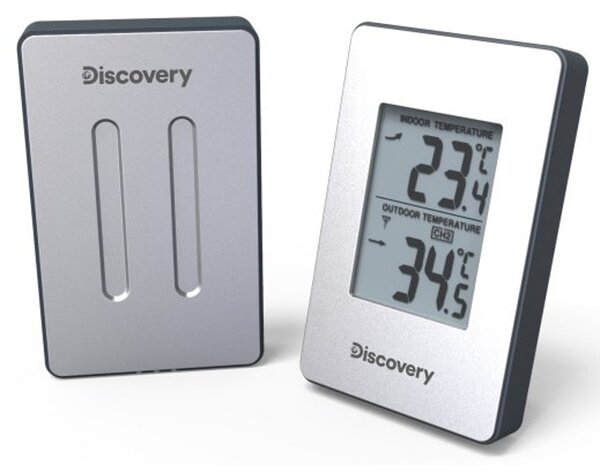 Електронна метеостанция Discovery Report W30, монохромен LCD дисплей, термометър, включен 1бр. сензор, бяла