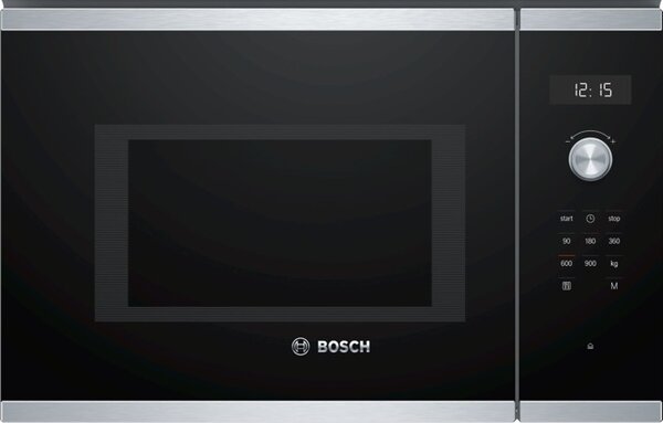 Микровълнова фурна Bosch BFL554MS0 SER6, за вграждане, електронно управление, 900W, 25л. обем, 5 степени на мощност, AutoPilot 7, бяла