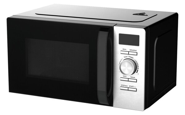 Микровълнова фурна Finlux FMO-2074BD, с грил, електронно управление, 700W, 20l обем, 5 степени на мощност, черна